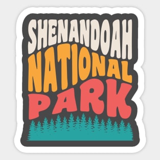 Shenandoah National Park Shenandoah Valley Vintage Typography Sticker